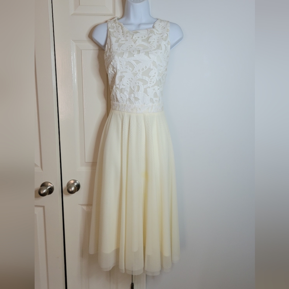 ALEXIA ADMOR COCKTAIL DRESS MIDI OFF WHITE